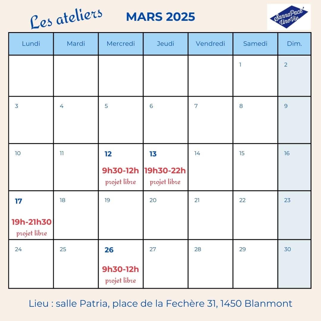 ateliers mars 2025